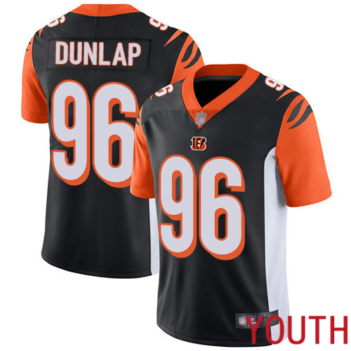 Cincinnati Bengals Limited Black Youth Carlos Dunlap Home Jersey NFL Footballl 96 Vapor Untouchable